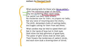 Anthem for Doomed Youth Analysis  Wilfred Owen [upl. by Oralie]