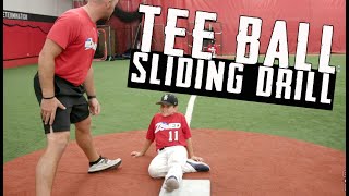 Learn to Coach TEE BALL and sliding  SLIDING DRILL [upl. by Akenihs]