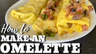 How to make an omelette on the griddle for beginners [upl. by Elraet]