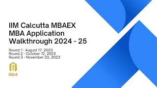 Executive MBA from IIM Calcutta IIMC MBAEX Application Walkthrough 2024 gmat mba businessschool [upl. by Sirroned]