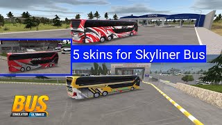 5 Skins for Skyliner 2020 Bus  Bus Simulator Ultimate  AR Games  Skyliner Skins [upl. by Hovey]