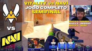 VITALITY vs NAVI  SEMIFINAL COMPLETA Todos os Mapas BLAST Premier World Final 2023 [upl. by Cousins879]