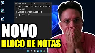 Como Usar BLOCO DE NOTAS no Modo NOTURNO WINDOWS 10 e 11 [upl. by Kenaz]