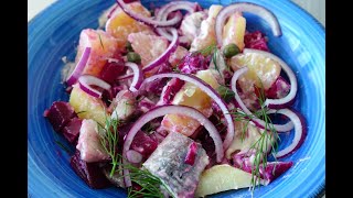 haringsalade met bieten uit eigen moestuin [upl. by Lyndel]