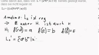 Beweisen mit Abgeschlossenheitseigenschaften regulärer Sprachen Homomorphismus [upl. by Feune]