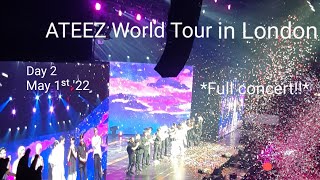 🧡 ATEEZ in London ft Maddox 🧡 full concert Day 2  May 1ˢᵗ 2022  Wembley Arena ateezinlondon D2 [upl. by Siram845]