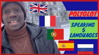 African Polyglot Speaking in 5 Different Languages In Moscow City Polyglot languages speaking [upl. by Vizzone323]