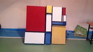 Piet Mondrian 3d heykel  Kabartma  Modernsanat [upl. by Nrehtac918]