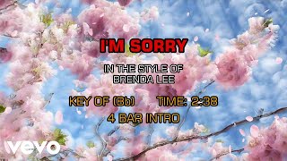 Brenda Lee  Im Sorry Karaoke [upl. by Sparke]