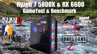 Ryzen 7 5800X amp Rx 6600 GameTest amp Benchmark [upl. by Piderit]