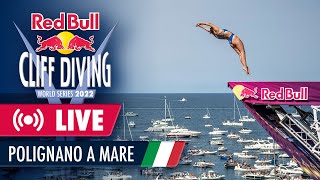 REPLAY Diving off a balcony in Italy  Polignano a Mare Red Bull Cliff Diving World Series 2022 [upl. by Nylrebmik43]