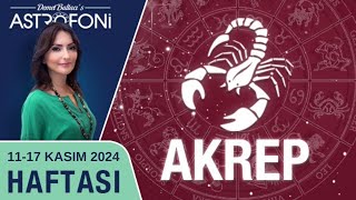 Akrep burcu haftalık burç yorumu 1117 Kasım 2024 Astrolog Demet Baltacı astroloji burçlar haber [upl. by Aleuname]