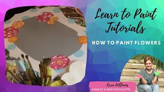 Painting flowers on wooden door hangers diy [upl. by Airet]