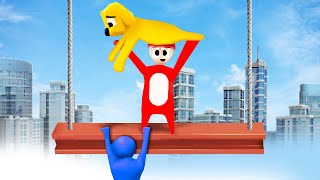 ARROJANDO COMPAS EN GANG BEASTS 😂 LOS COMPAS DE PLASTILINA [upl. by Lane]