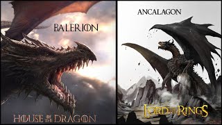 How Big Is Balerion amp Vhagar Compared To Middle Earth Dragons [upl. by Ringler]