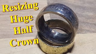 MAKE  RESIZE Massive Half Crown Ring [upl. by Sass]