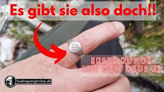 Zum ersten Mal beim Sondeln gefunden Silber Schmuck aus dem 3 Reich Erste Runde mit dem DEUS 2 [upl. by Adallard]