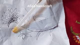 খুব সহজে একটি চুরাই বুদ্ধি।Hand embroidery dress সহজে জামা আকানোর উপায়। [upl. by Picco]