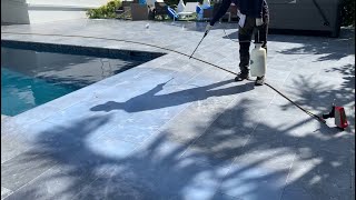 Delray  Sealing Marble Travertine Decks  Non Slip [upl. by Repard]