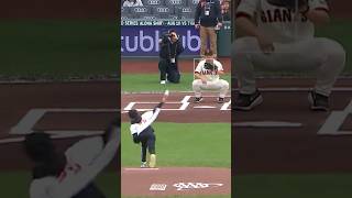 This kid brought the stadium to its feet with this first pitch 😳 [upl. by Fredrick668]