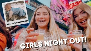 MOMS NIGHT OUT Get ready with us my 4 month old is crawling  young mom vlogs [upl. by Bussy]