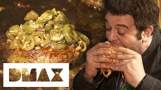 Adam Dares To Try Out The Burger From Hell  Man V Food [upl. by Mak440]