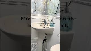 Renter friendly bathroom makeover￼apartmentmakeover diy bathroomupgrade [upl. by Aubreir]