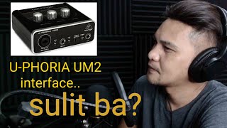 Behringer Uphoria UM2 Audio Interface review and demo part12 [upl. by Ramirolg860]