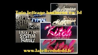 Tuto lettrage lumineux impression 3d [upl. by Cassiani]