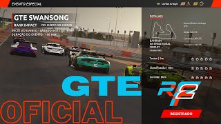 rFactor 2 Online  GTE  Split 2  🌕  OFICIAL  Bahrain  04112023 [upl. by Arimas]