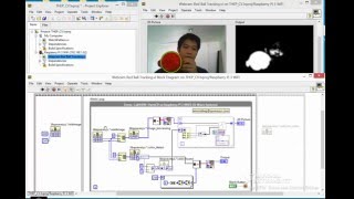 Raspberry Pi  LabVIEWOpenCV  Object Tracking [upl. by Eittel]