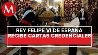 Embajadora de México en España presenta cartas credenciales al rey Felipe VI [upl. by Tiffi]