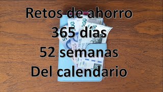 Retos de ahorro💰 365 días📅 52 semanas💲 del calendario💌 termino el mes de octubre 🤑 [upl. by Walrath]