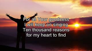 10000 Reasons  Matt Redman Instrumental with Lyrics Karaoke Sing Along [upl. by Uokes952]