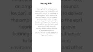 Hearing Aids [upl. by Dub]