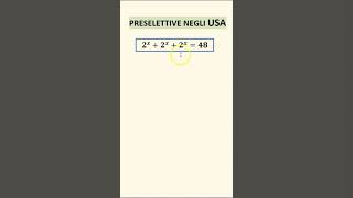 Preselettive negli USA matematica quiz [upl. by Jayson]