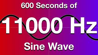 11000Hz 11khz Sine Wave Test Tone  600 Seconds 10 Minutes [upl. by Eelnyl]