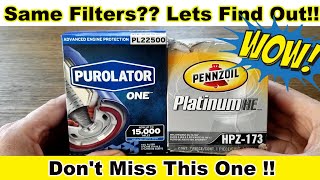 Purolator One Oil Filter PL22500 vs Pennzoil Platinum Oil Filter HPZ173 Cut Open [upl. by Aonian947]