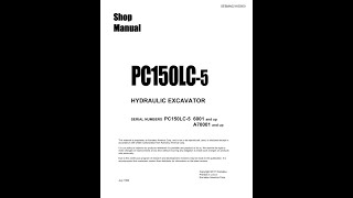 Komatsu PC150LC5 6001 amp Up A70001 amp Up  SEBMA021KD500 Service manual [upl. by Gnay495]