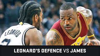 Kawhi Leonards Defense vs LeBron James 14012016 [upl. by Nwahc]