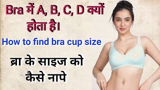 Bra Size में A B C D क्या होता है  bra cup size a b c d means  breast cup  Girls Sports Bra [upl. by Sikata590]