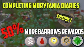 OSRS Unlocking 50 More Barrows Rewards Completing Morytania Diaries EPISODE 1 [upl. by Iroak928]