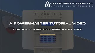 How To Change Or Add A User Code Number  Visonic PowerMaster 30 – Key Security Systems Ltd [upl. by Anaigroeg360]