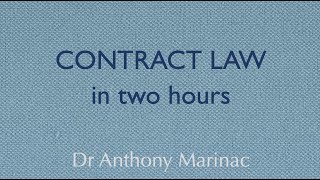 Contract Law in Two Hours [upl. by Adnawot]