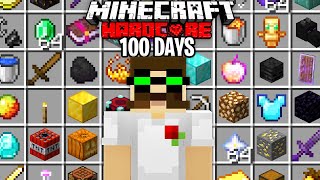 I Survived 100 Days in Hardcore Minecraft COLLECTING EVERY Block and Item [upl. by Enrica]