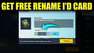 100 get free rename id card 2024 🔥 how to get free rename id card in bgmi 2024  free id card bgmi [upl. by Elfstan]