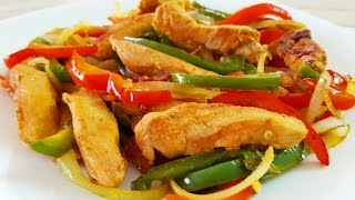 💛 FAJITAS DE POLLO MUY DELICIOSAS😙👍 [upl. by Krys235]