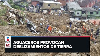 Desgracia en Brasil Muertos y hogares destruidos en Petrópolis por lluvias torrenciales [upl. by Gloriane564]