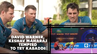 Warner Cummins QDK amp Others Wowed by Pro Kabaddi Leagues Pawan Sehrawat amp Pardeep Narwals Skills [upl. by Aitak48]