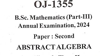 Bsc 3rd year maths 2nd paper Bsc 3rd year maths 2nd paper Abstract Algebra Bsc 3rd year 2nd paper [upl. by Gauthier]